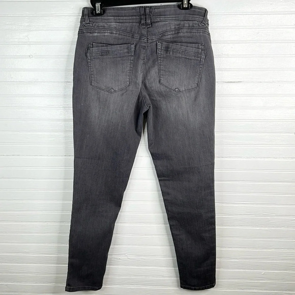 Democracy Women's Skinny Gray Denim Jeans Size 8 Mid Rise Slim Fit with Stretch - Picture 3 of 11